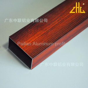 Екструдиране на алуминиеви сплави Celing Алуминиева тръба Wood Grain